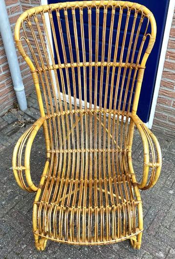 Leuke Rotan Stoel ( vintage retro mid century rohe ) beschikbaar voor biedingen