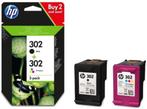HP 302 - Inktcartridge - Origineel - 1x Kleur & 1x Zwart, Computers en Software, Printerbenodigdheden, Verzenden, Nieuw, Cartridge