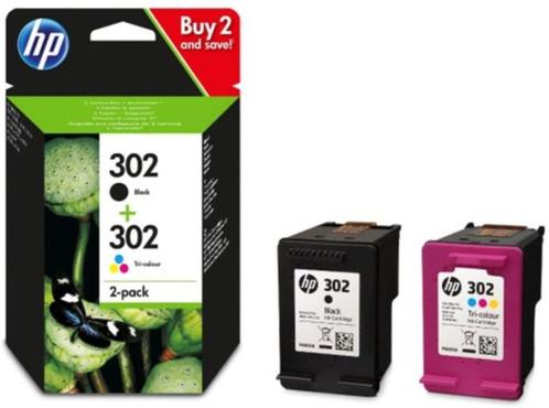 HP 302 - Inktcartridge - Origineel - 1x Kleur & 1x Zwart, Computers en Software, Printerbenodigdheden, Nieuw, Cartridge, Verzenden