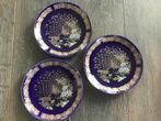 Vintage Marokkaanse TAOUS borden blauw peacock, Ophalen of Verzenden