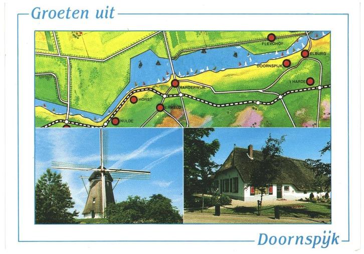 909694 Doornspijk Gld Postzegel afgeweekt, Verzamelen, Ansichtkaarten | Nederland, Gelopen, Gelderland, Ophalen of Verzenden
