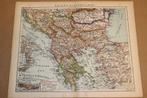 Antieke kaart - Balkan landen [Bosnië, Macedonië etc] 1900, Boeken, Atlassen en Landkaarten, Ophalen of Verzenden, 1800 tot 2000