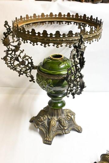 olielamp met kabouter en paraplu grote tafellamp olie lamp beschikbaar voor biedingen
