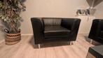 2 Design fauteuils met goede zitcomfort., Ophalen, Zo goed als nieuw, 50 tot 75 cm, Leer