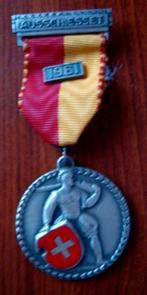 Eremedaille Schutterstoernooi ZSwitserland 1961, Postzegels en Munten, Penningen en Medailles, Verzenden, Overige materialen, Buitenland