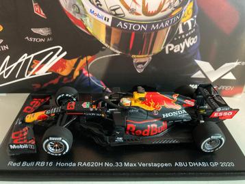 ✅ Max Verstappen 1:43 Abu Dhabi Pole + Win 2020 RB16 SCS211 beschikbaar voor biedingen