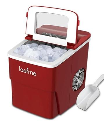 LOEFME Ijsmachine - 12KG/24H - Rood beschikbaar voor biedingen