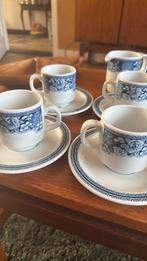 Mosa Maastricht kop en schotels wit blauw vintage, Antiek en Kunst, Ophalen of Verzenden