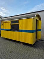 Mooie metalen schaftwagen/schaftkeet/pipowagen/tinyhouse, Doe-het-zelf en Verbouw, Bouwketen en Schaftketen, Ophalen, Gebruikt