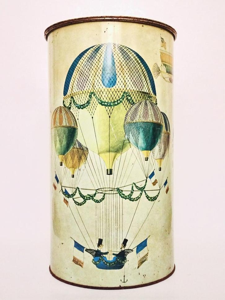 Groot vintage 60s blik Piero Fornasetti design luchtballon, Verzamelen, Blikken, Gebruikt, Overige, Verzenden