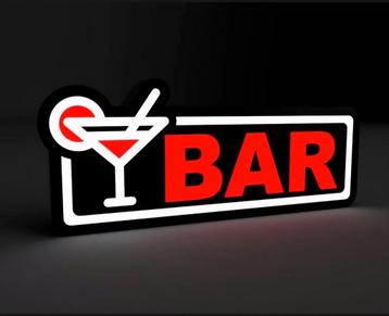 Bar Reclamebak met LED - Nu €29,95! beschikbaar voor biedingen