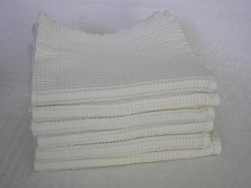 6 Badhanddoeken met wafelstructuur -	nieuw, Huis en Inrichting, Badkamer | Badtextiel en Accessoires, Nieuw, Handdoek, Overige kleuren