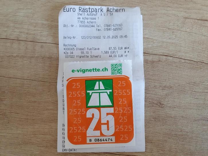 Zwitserland Vignet 2025 met bon, Tickets en Kaartjes, Autovignetten, Drie personen of meer