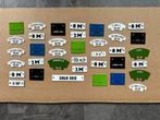 Emaille bordjes. 37 stuks. Benzine en olie. Langcat. NOS, Ophalen of Verzenden, Gebruikt, Reclamebord