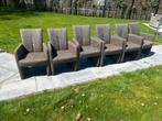 Eetkamer stoelen, Huis en Inrichting, Stoelen, Ophalen, Gebruikt, Bruin, Stof