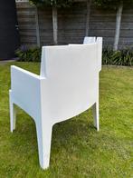 6 witte kuipstoelen kunststof, Ophalen, Zo goed als nieuw, Kunststof