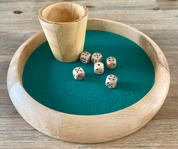 HOUTEN DOBBELSTEEN BAK MET SHAKER (21cm binnenmaat) beschikbaar voor biedingen
