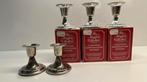 Vijf verzilverde kandelaars, may fair collectie, Antiek en Kunst, Antiek | Goud en Zilver, Ophalen of Verzenden, Zilver