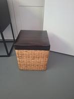 Poef met deksel, Huis en Inrichting, Ophalen, Zo goed als nieuw, Rond, Minder dan 50 cm