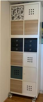 Kallax kast Ikea wit 1x 4 en 1x 8 met inzetten, Huis en Inrichting, Kasten | Wandmeubels, Ophalen, Gebruikt