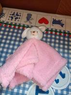Optidee roze knuffeldoekje met wit konijn, Ophalen of Verzenden, Zo goed als nieuw, Konijn