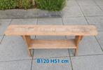Houten tuinbank 120x51cm, Ophalen, Gebruikt, Hout