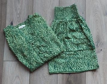 SILVERCREEK Set Blouse&Rok groen bewerkt S🙂 beschikbaar voor biedingen