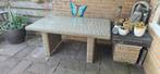 Tuintafel met Glasplaat, Ophalen, Gebruikt, Rechthoekig, Wicker