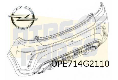 Opel Karl Rocks (3/17-9/19) achterbumper (bij parkeerhulp UD, Auto-onderdelen, Carrosserie en Plaatwerk, Bumper, Opel, Achter