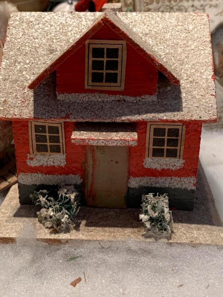 #kerst candycontainer putz huisje, Diversen, Kerst, Zo goed als nieuw, Ophalen of Verzenden