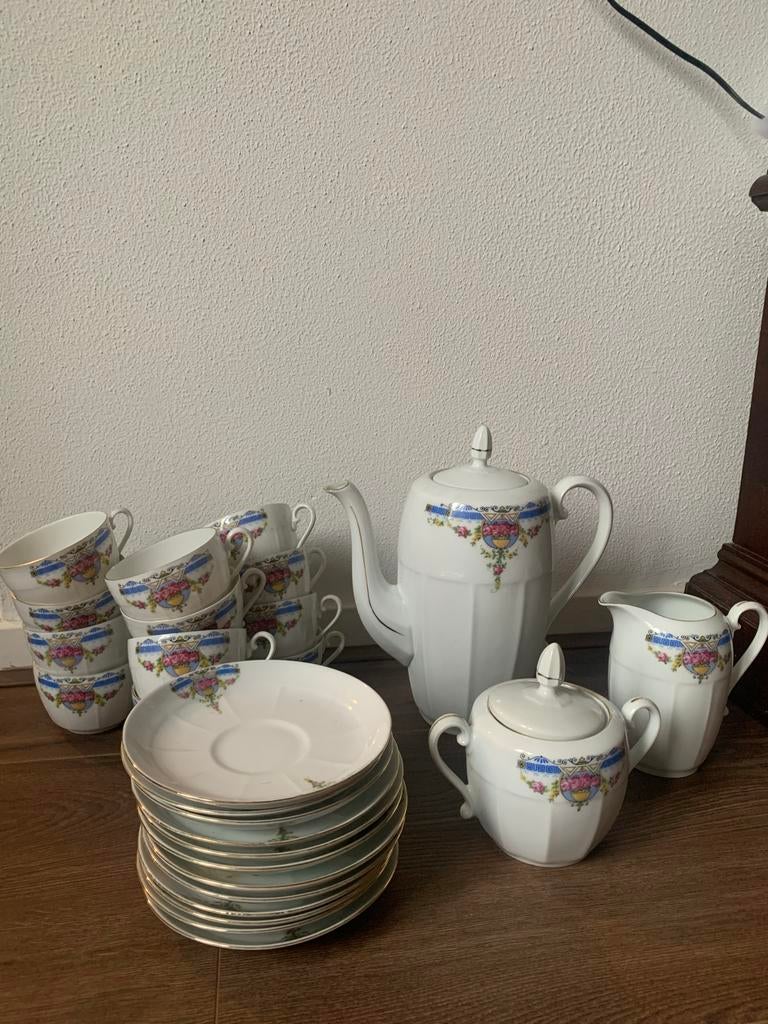 Vintage porseleinen servies Victoria Czecho-Slovakia ca.1930, Antiek en Kunst, Antiek | Servies compleet, Ophalen of Verzenden