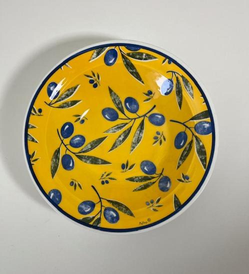Faience ligne Hôtesse Pallux grote diepe schaal + 4 borden, Antiek en Kunst, Antiek | Servies los, Ophalen of Verzenden
