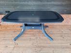 Hartman tuintafel blauw, Tuin en Terras, Ophalen, Gebruikt, Rechthoekig, Kunststof