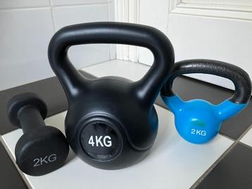 Gewicht dumbel dumbbell kettle bell 4, 2 en 2 kg - zie foto beschikbaar voor biedingen