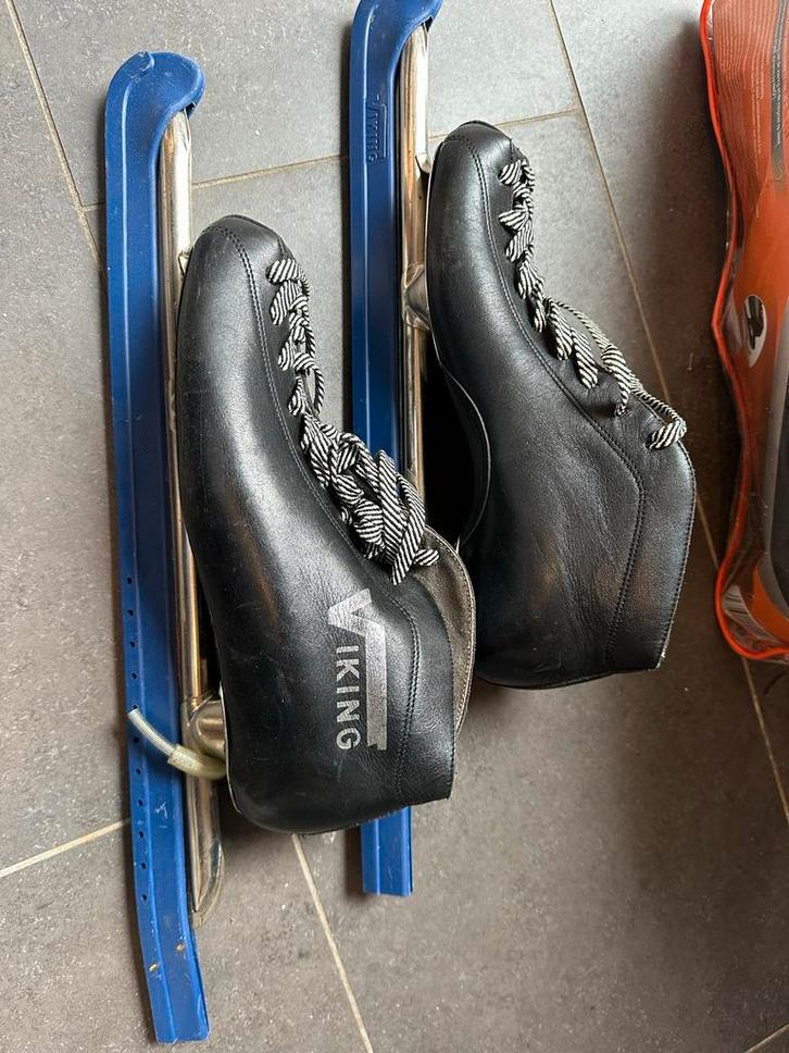 Viking Noren Leer - Maat 42/43, Sport en Fitness, Schaatsen, Gebruikt, Noren, Viking, Ophalen of Verzenden