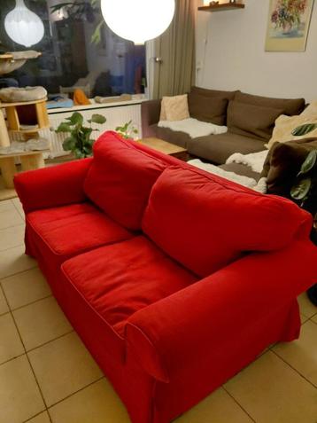 IKEA Ektorp GRATIS bank rode tweezitter alles wasbaar