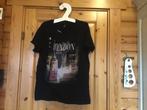 T-shirt zwart London night town M H&M, Maat 38/40 (M), H&M, Zwart, Ophalen of Verzenden