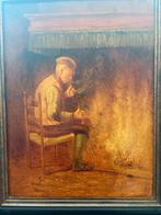 Jozef Israels Schilderij op Porselein, Antiek en Kunst, Kunst | Schilderijen | Klassiek, Ophalen of Verzenden