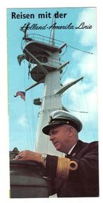 Brochure folder Holland Amerika Lijn 1964, Verzamelen, Scheepvaart, Gebruikt, Kaart, Foto of Prent, Verzenden
