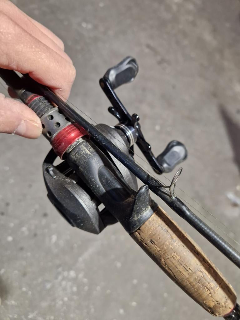 Abu Garcia  Vendetta + Spro Reel, Watersport en Boten, Hengelsport | Roofvissen, Zo goed als nieuw, Werphengel, Ophalen of Verzenden
