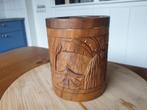 Vintage houten suikerpot, Ophalen of Verzenden, Gebruikt