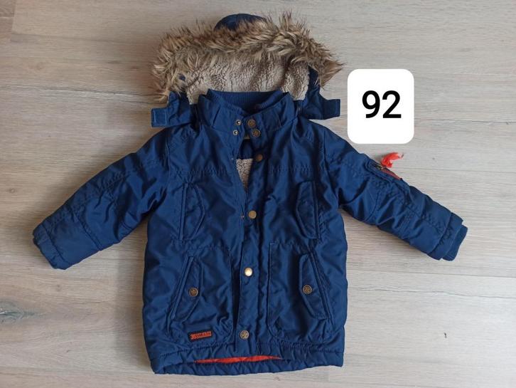 Winterjas maat 92 jongen blauw met capuchon  H&M, Kinderen en Baby's, Kinderkleding | Maat 92, Gebruikt, Jongen, Jas, Ophalen of Verzenden