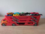 Mega transporter truck met afschiet mechanisme en tien auto', Ophalen, Zo goed als nieuw