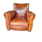 Ruime moustache fauteuil schapenleer + BEZORGING GRATIS, Huis en Inrichting, Gebruikt, Frans, Ophalen of Verzenden, 75 tot 100 cm
