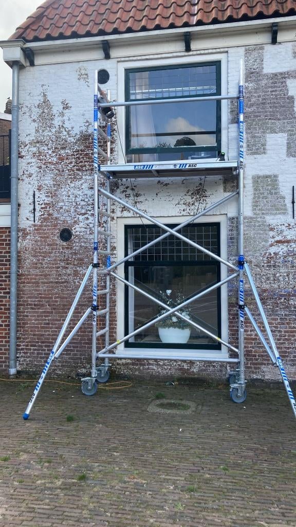 ASC Steiger, Doe-het-zelf en Verbouw, Steigers, Gebruikt, Rolsteiger of Kamersteiger, 5 meter of hoger, Ophalen