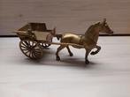 Antiek koperen beeld paard en wagen, Antiek en Kunst, Antiek | Koper en Brons, Ophalen of Verzenden