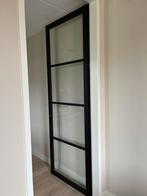 Houten binnendeur met glas. Zwart, Berkvens, Doe-het-zelf en Verbouw, Deuren en Horren, Ophalen, 80 tot 100 cm, 215 cm of meer