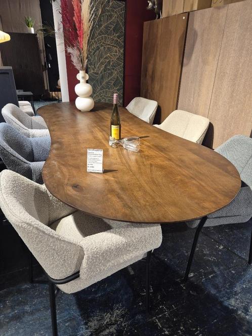 Organische Eettafel Jordy 250 x 110cm Bruin Extra Voordelig!, Huis en Inrichting, Tafels | Eettafels, Nieuw, 100 tot 150 cm, 200 cm of meer