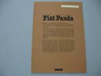 FT 536 Fiat Panda, 1980, folder, Ophalen of Verzenden, Zo goed als nieuw, Overige merken
