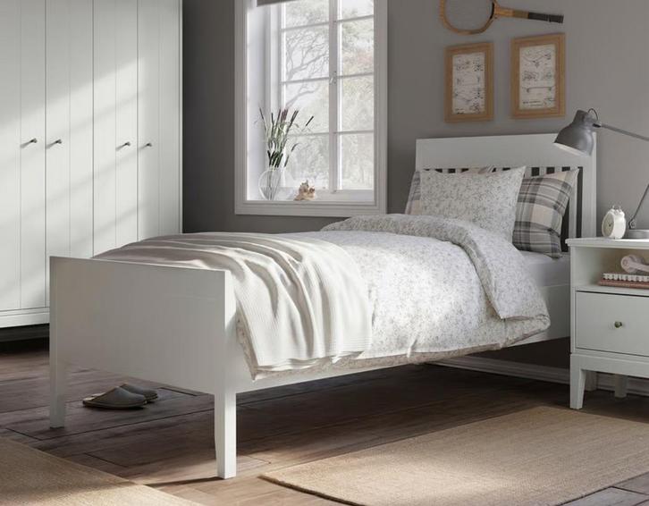 Ikea Idanas bed incl. Lonset lattenbodem en softclose laden, Huis en Inrichting, Slaapkamer | Bedden, Zo goed als nieuw, Eenpersoons